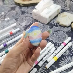手工创意石头画体验
